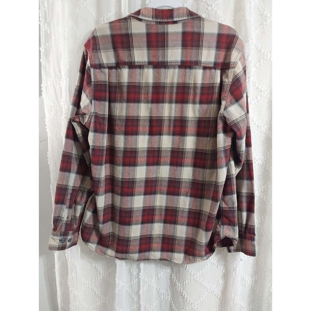 Weatherproof Vintage Mens XL Red Plaid Flannel Button Down Shirt Long Sleeve - Picture 2 of 3